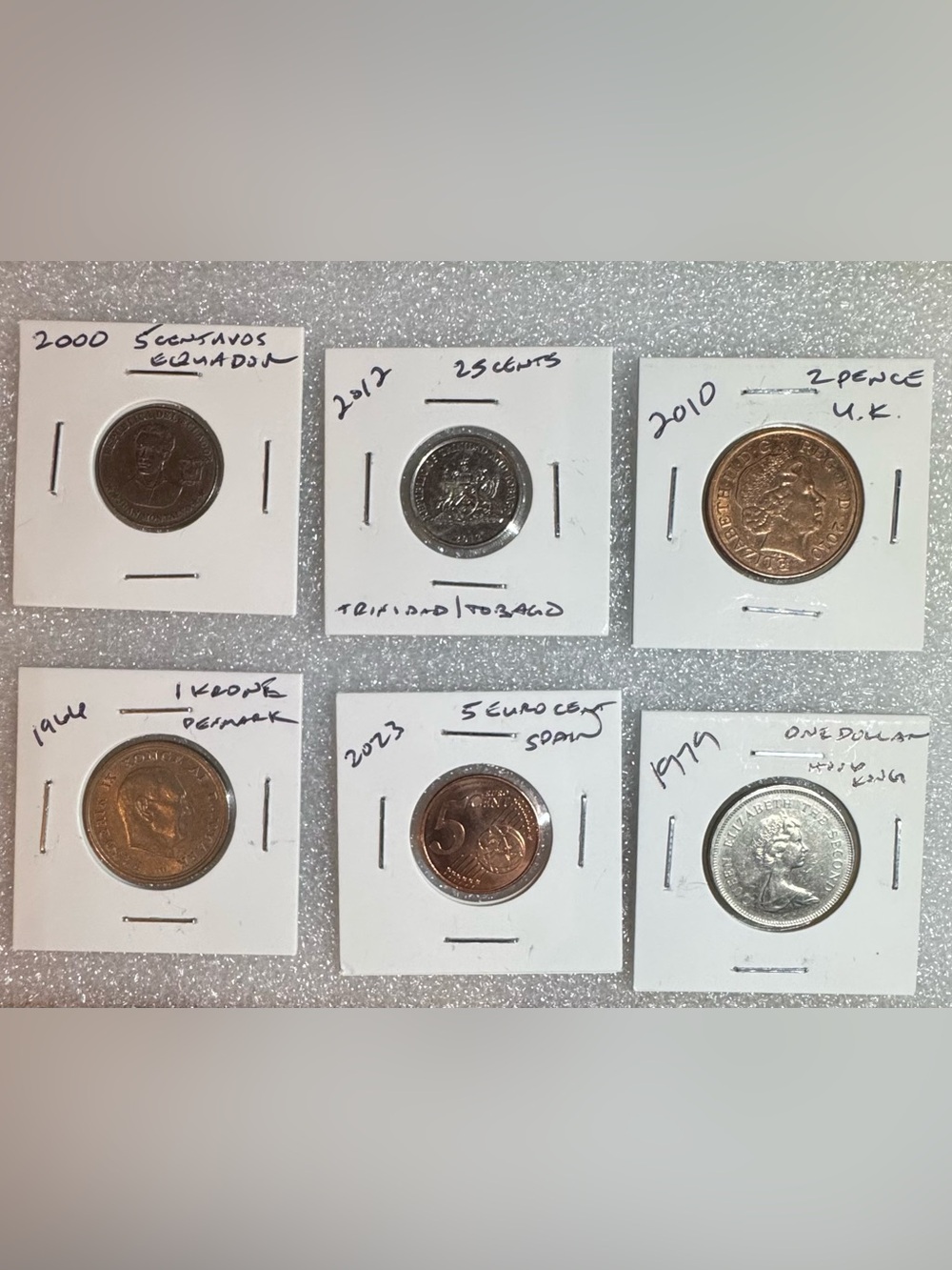Lot of Six Foreign/World Coins - Circulated
